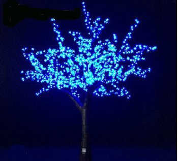 Светящееся, светодиодное дерево Сакура синяя уличная 2 м