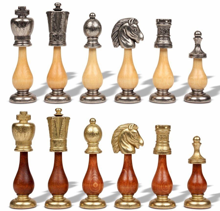 Шахматы подарочные Italfama "Arabescato" 142MW+G448
