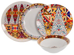 Набір посуду Сицилійська мозаїка подарунковий на 1 персону, 4 предмета