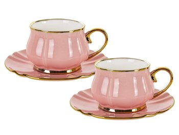 Чайный набор розовый на 2 персоны 200 мл 975-043