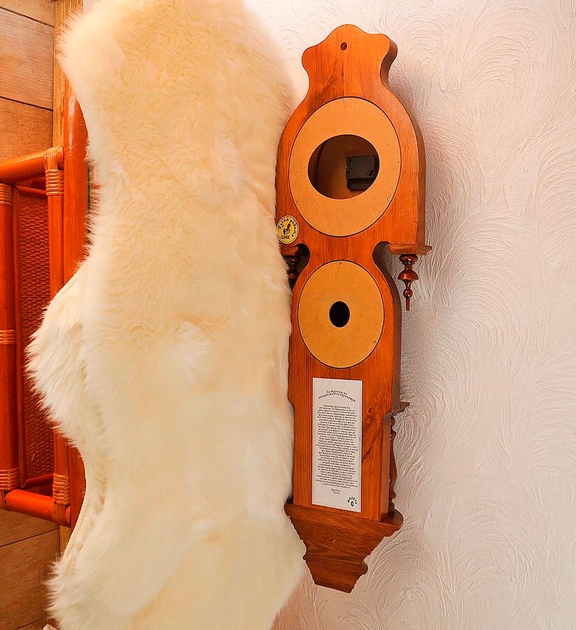 Настенные часы деревянные Виконт с барометром и термометром