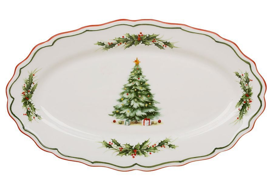 Блюда новогодние Green Christmas 35 х 20 см набор 2 шт