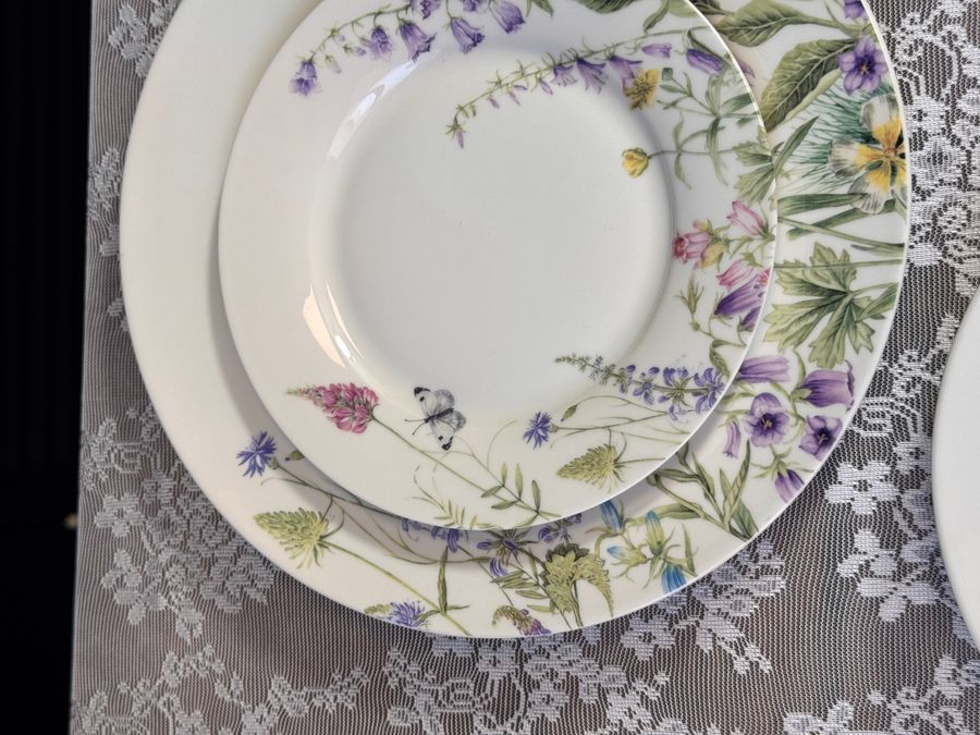 Набор тарелок Floral на 6 персон, 12 предметов