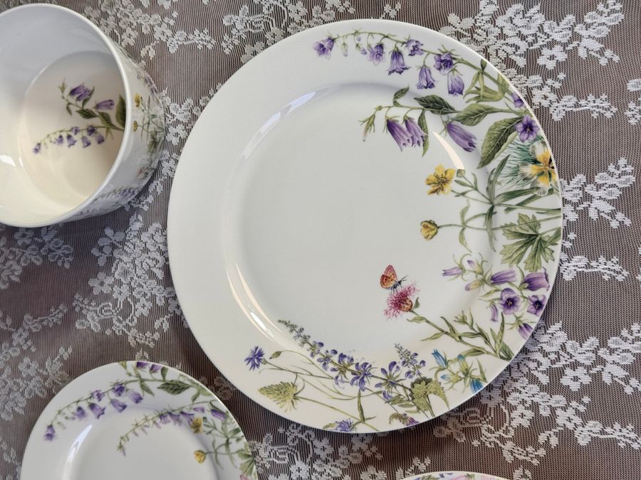Набор тарелок Floral на 6 персон, 12 предметов