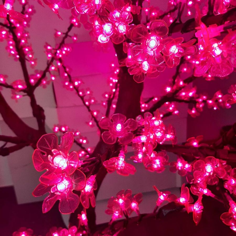 Светящееся, светодиодное дерево Сакура розовая уличная 2 м