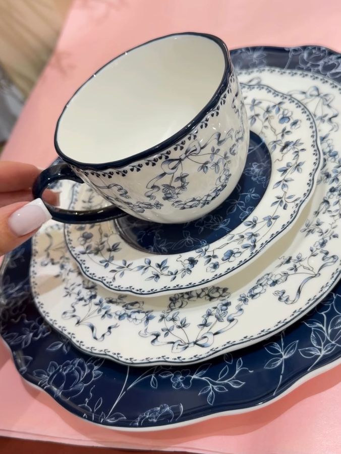 Чайный набор на 2 персоны подарочный Vintage Blue 270 мл