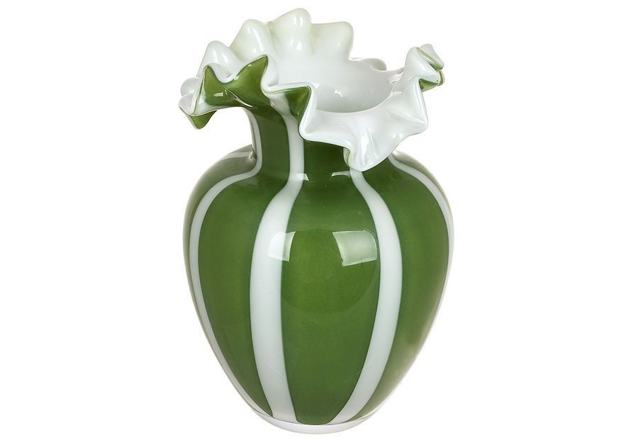 Ваза стеклянная для цветов Lime Fiore ручная робота