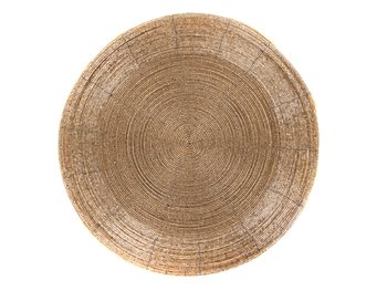 Плейсмат, салфетка на стол круглая из бисера 36 см 877-022