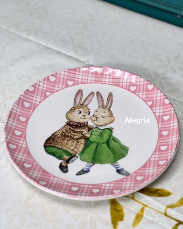 Тарілка Кролики 21 см Alba ceramics