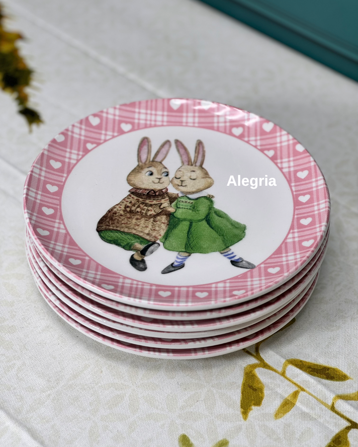 Тарілка Кролики 21 см Alba ceramics