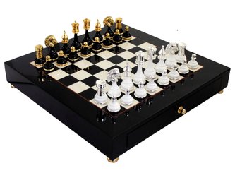 Шахматы подарочные элитные Italfama "Staunton" 150GSBN+8530RP