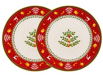 Набор новогодних тарелок Елочка 2 шт 19 см 924-820