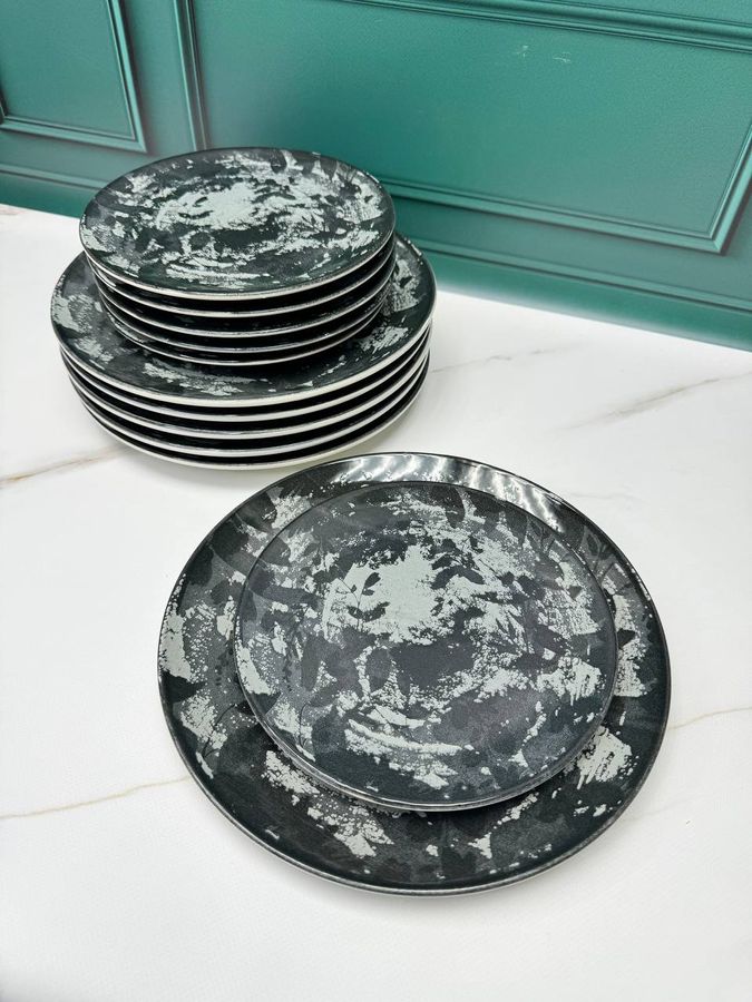 Набор тарелок на 6 персон GRAPHITE (6 шт 26 см + 6 шт 19 см)