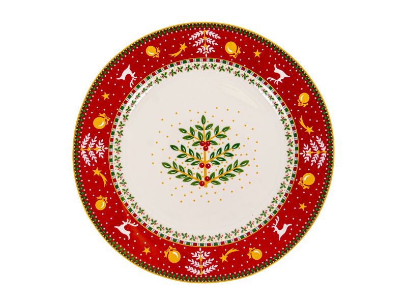 Набор новогодних тарелок Елочка 6 шт 19 см 924-820-3
