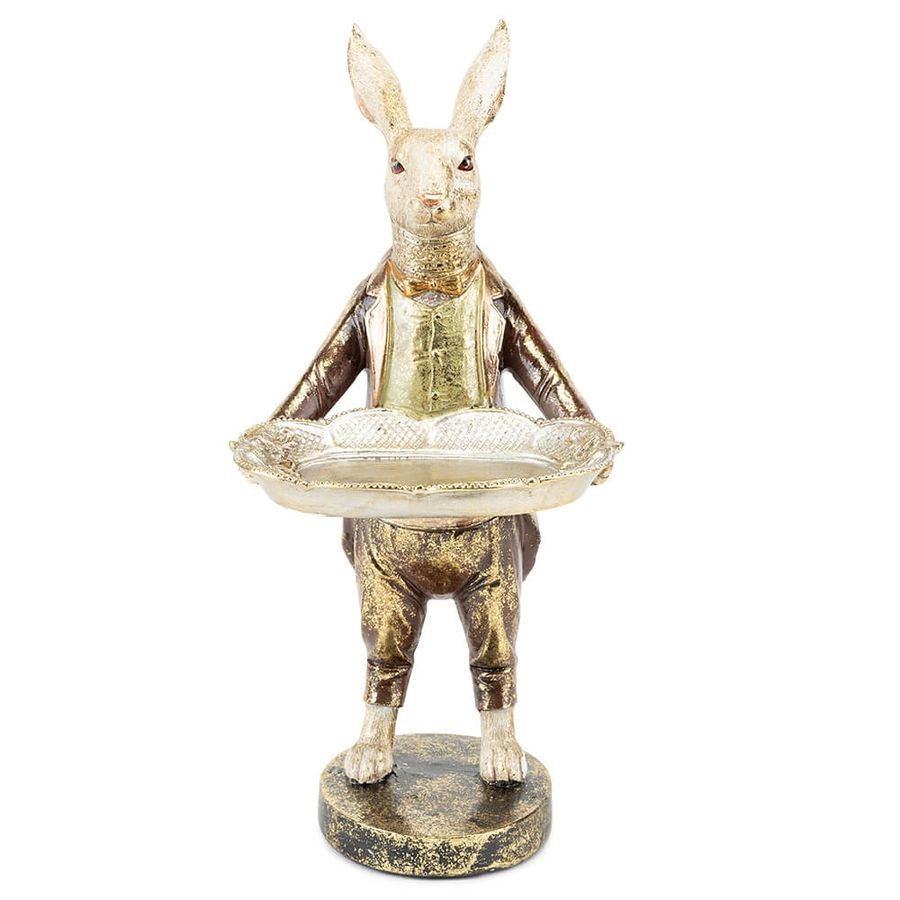 Статуетка Декоративна Кролик з Підносом 2014-015