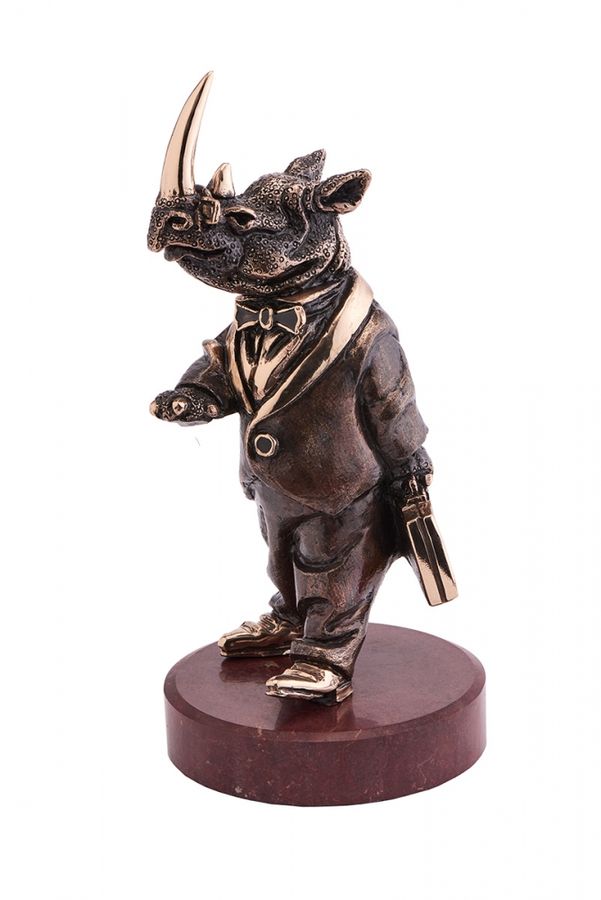 Бронзовая статуэтка Vizuri Инвестор (Носорог)