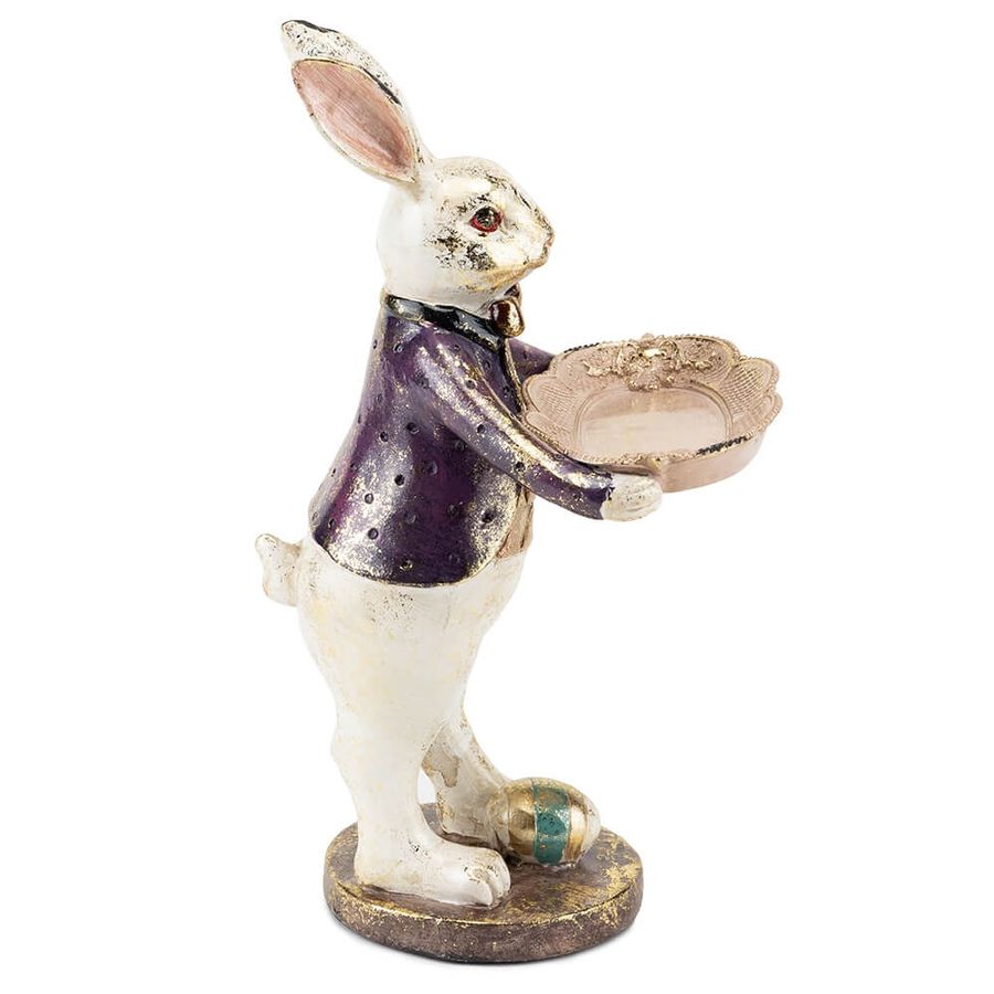 Статуэтка декоративная Кролик с подносом 2014-013
