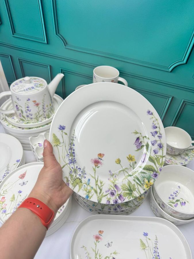 Набор фарфоровых тарелок 2 шт Floral 27 см