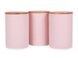Набор из 6 розовых банок для сыпучих 940-213-221