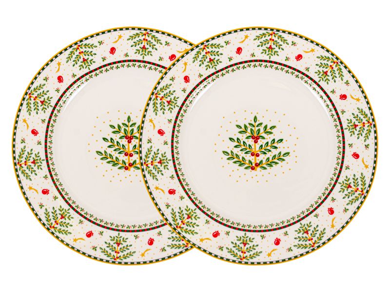 Набор новогодних тарелок Елочка 6 шт 19 см 924-821-3