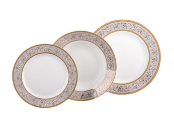 Набор из 18 фарфоровых тарелок Бархат 440-041-2