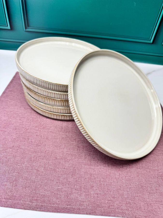 Столовый сервиз, набор тарелок Scandi с бортиком в скандинавском стиле