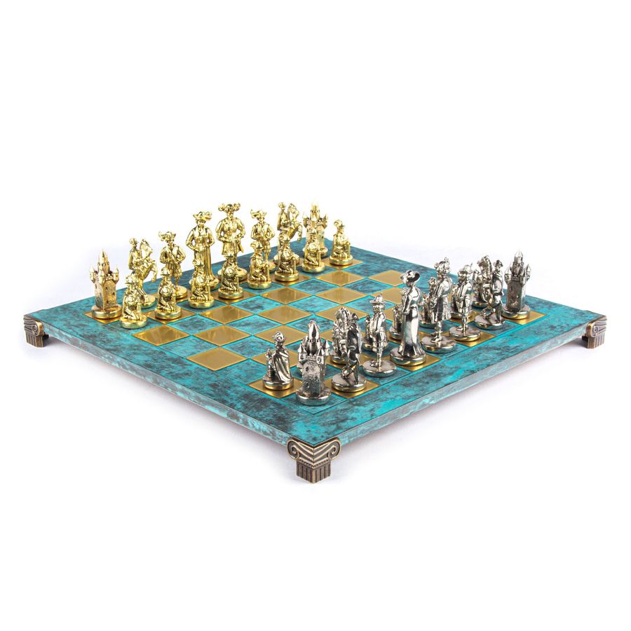 Шахматы подарочные Manopoulos "Средневековые рыцари" 44 х 44 см