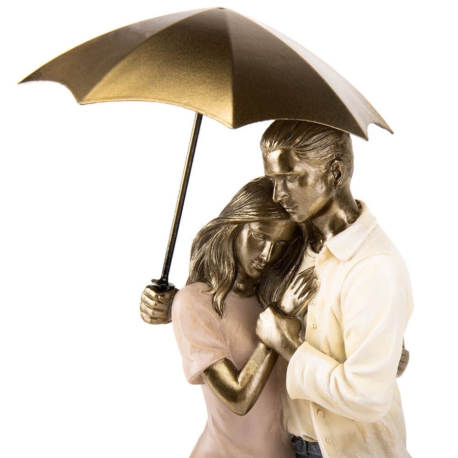 Статуэтка Влюбленные под зонтом 40 см. Подарок на 14 февраля