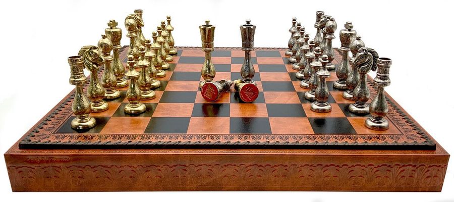 Подарочный комплект Italfama шахматы, шашки, Нарды 81M+212L
