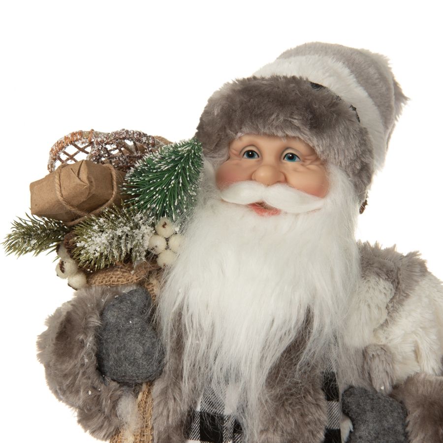 Новогодняя фигура "Санта в кожухе", 46 см. (6011-013)