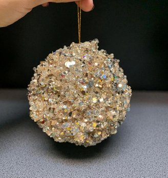Елочное украшение "Блестящий шар" 9,5 см 66-058