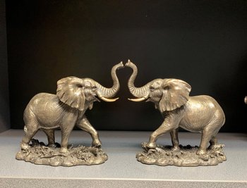 Пара слоников от Veronese, набор из 2 статуэток