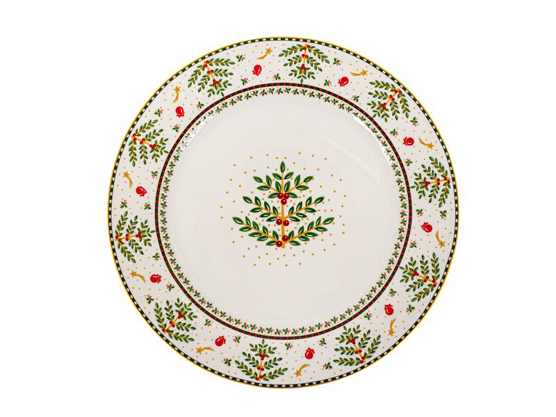 Набор новогодних тарелок Елочка 6 шт 26 см 924-823-3