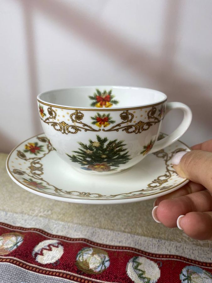 Чайный набор на 2 персоны Рождественский 300 мл