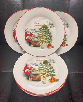 Набор новогодних тарелок Дед Мороз 21 см 858-0018-6