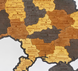 Карта Украины деревянная на стену 92 х 64 см
