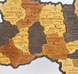 Карта України 3D Об'Ємна Багатошарова Дерев'яна 92 Х 64 См