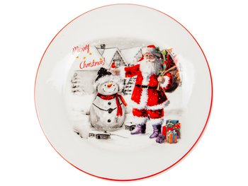 Набор новогодних тарелок Дед Мороз и Снеговик 21 см 858-0019-6