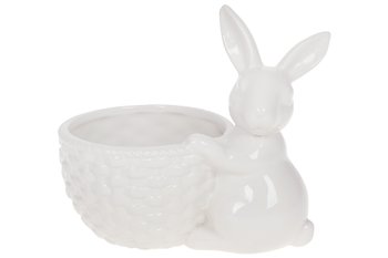 Кашпо біле керамічне Кролик