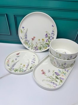 Набір посуду Floral на 2 персони, 7 предметів (тарілки з бортиком)