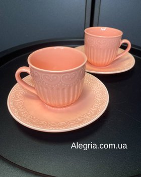 Чайный набор на 6 персон Розовый ажур 722-123