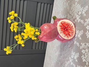 Ваза фарфорова Інжир 17 см рожева