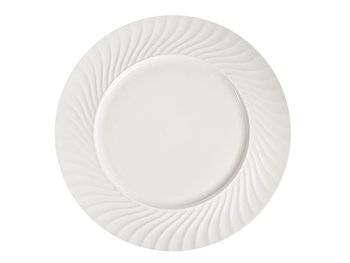 Набор белых фарфоровых тарелок 6 шт. 26 см. Изысканность.