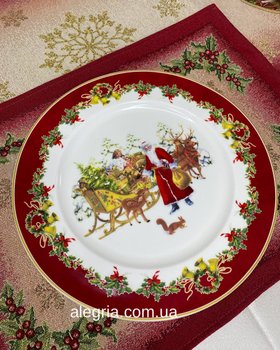 Тарелка фарфоровая Рождественская коллекция 26 см 986-131