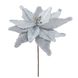Цветок новогодний Пуансеттия 32 х 44 см, цвет - серебро