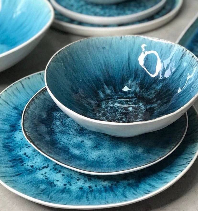 Набор тарелок посуды Нормандия на 6 персон керамика