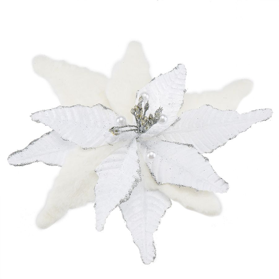 Квітка Новорічна Пуасентія 32 Х 44 См Біла