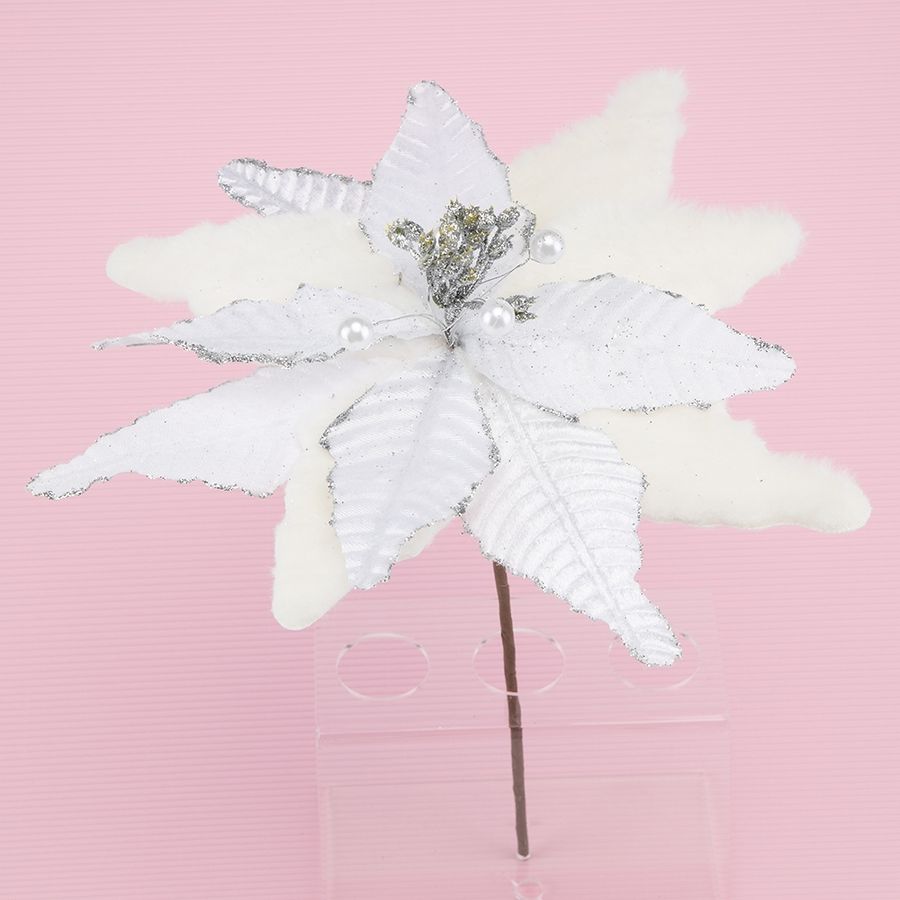 Квітка Новорічна Пуасентія 32 Х 44 См Біла