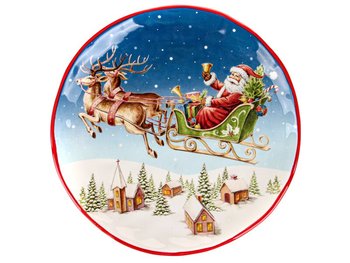 Блюдо керамическое новогоднее Дед Мороз 26 см 948-007