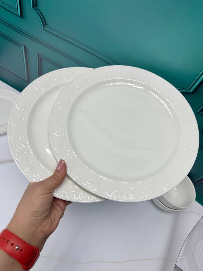 Набір посуду на 2 персони Біла Троянда, 6 предметів